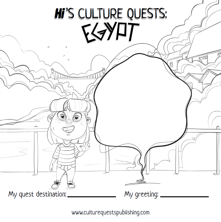 Hi's Culture Quests colouring sheet